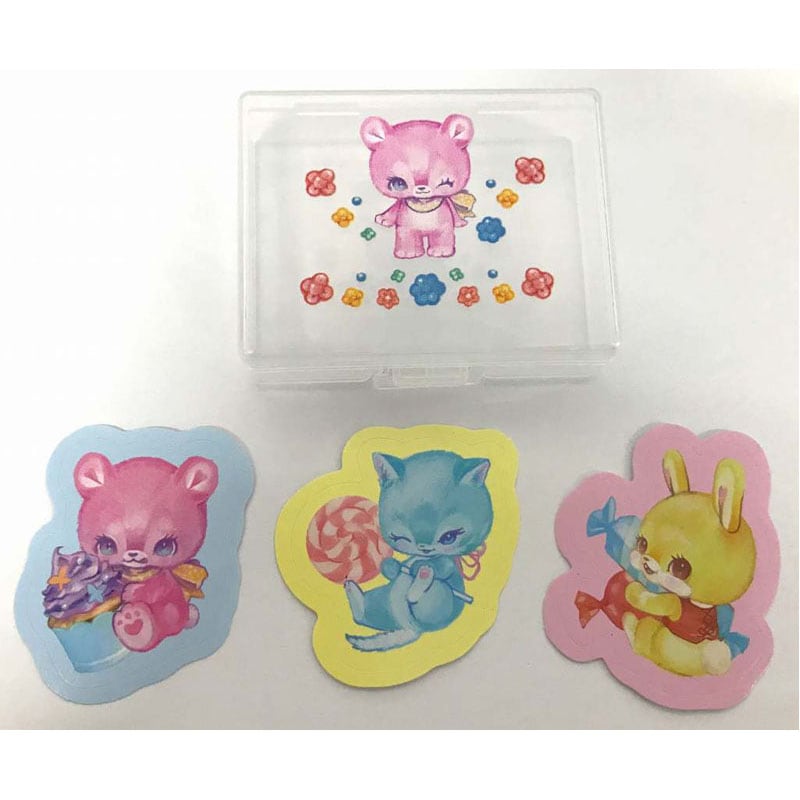 ♡ayyjewel カセットテープ メモ フレークシール アニマル キャンディ♡ ケース入フレークシール アニマル柄【公式】≪1個からお届け≫Can☆Do