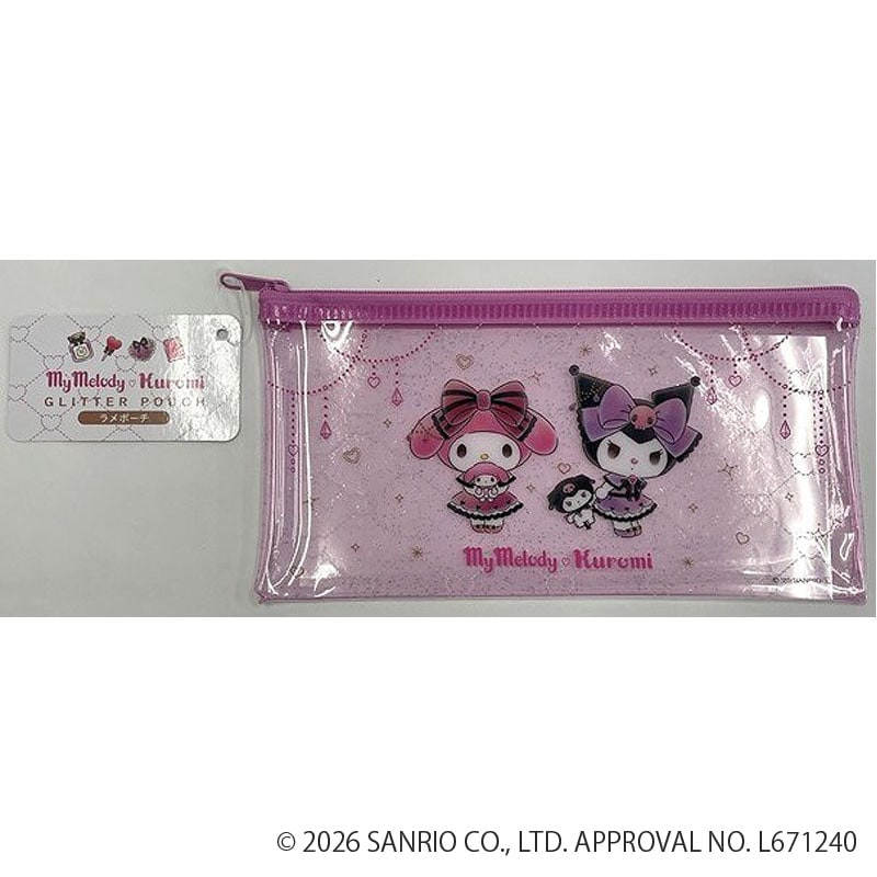 マイメロディ＆クロミ　ラメポーチ　きらきら