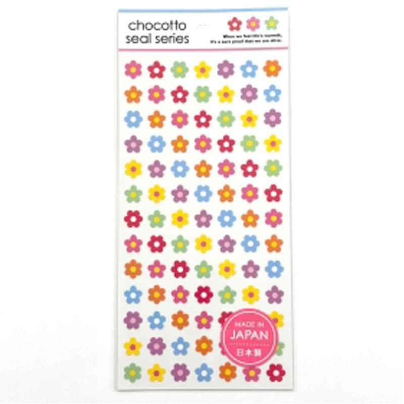 chocottoシール カラフルフラワー【公式】≪1個からお届け