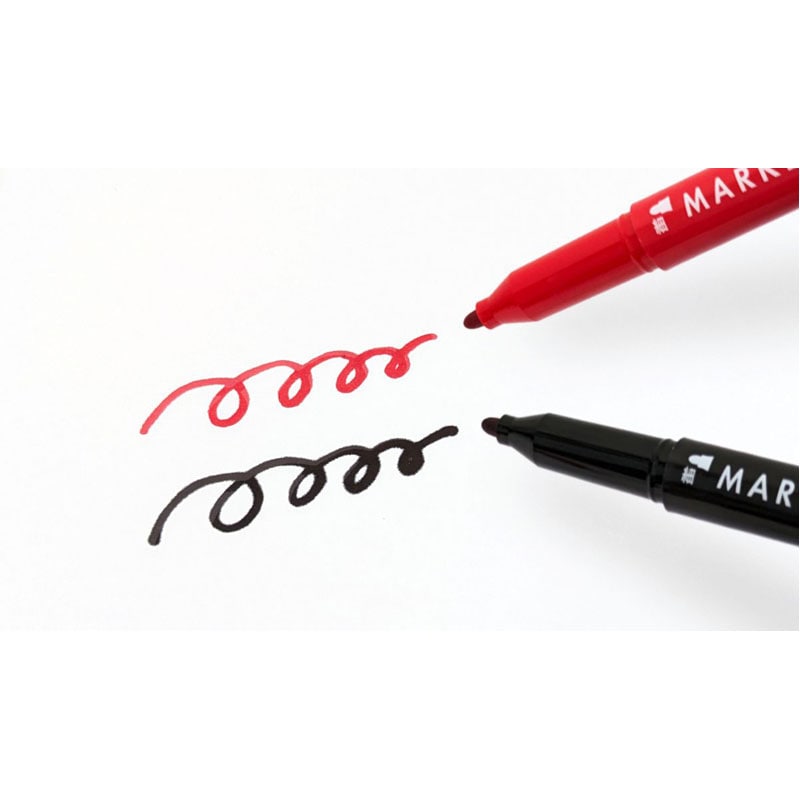 油性マーカーツイン 2本入 黒・赤【公式】≪1個からお届け≫Can☆Do