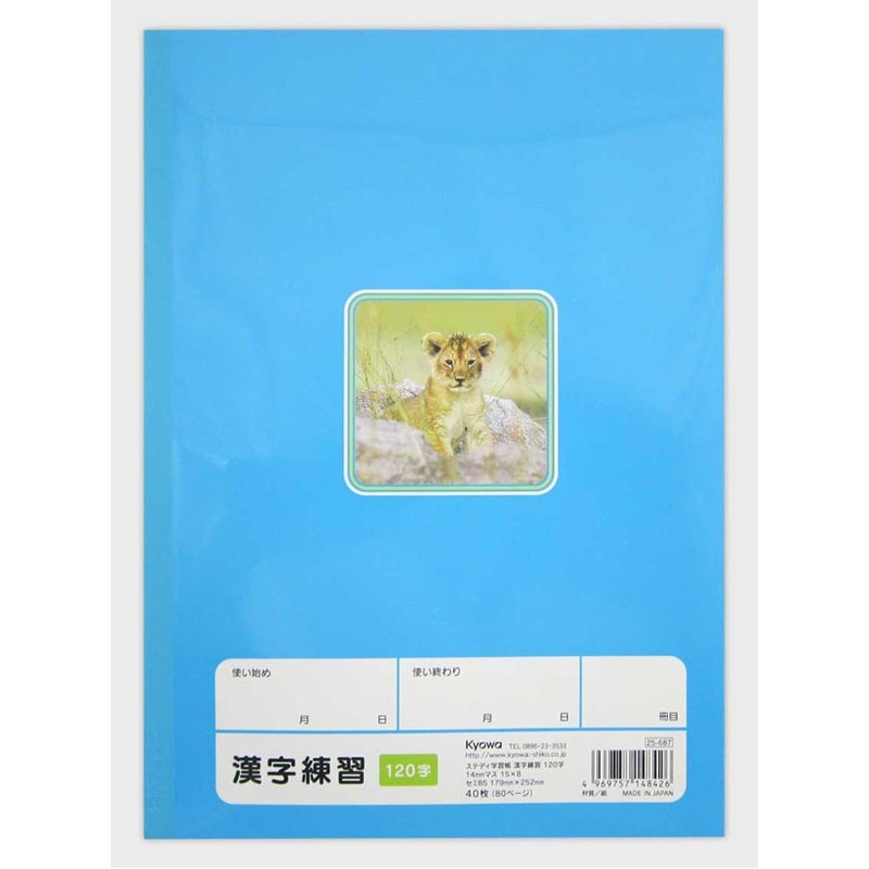 ステディ学習帳　漢字練習　１２０字４０枚