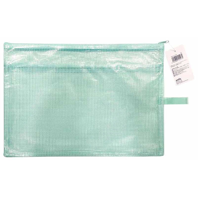 Ａ４ネットケースＷファスナー　ＧＮ