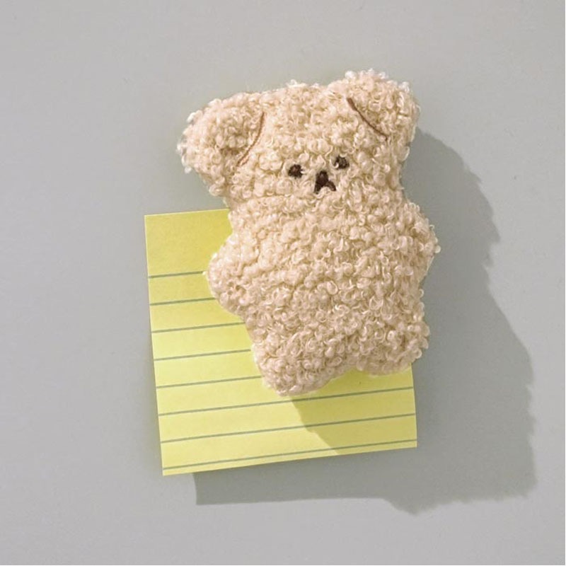 もこもこマグネット　いぬ柄