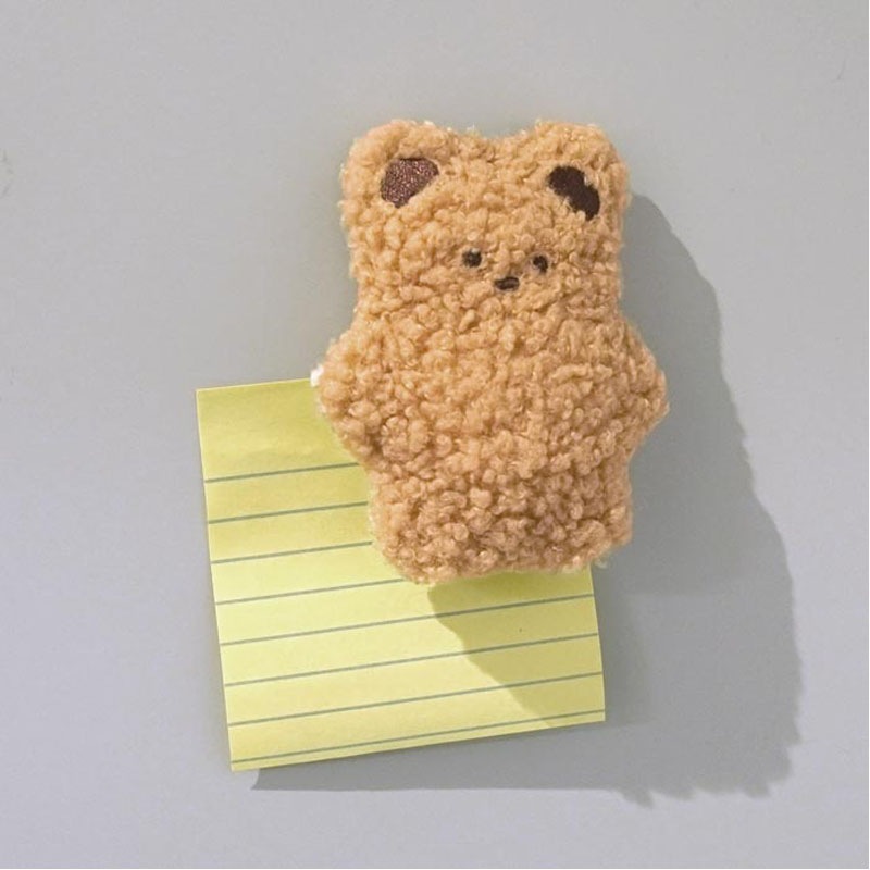 もこもこマグネット　くま柄