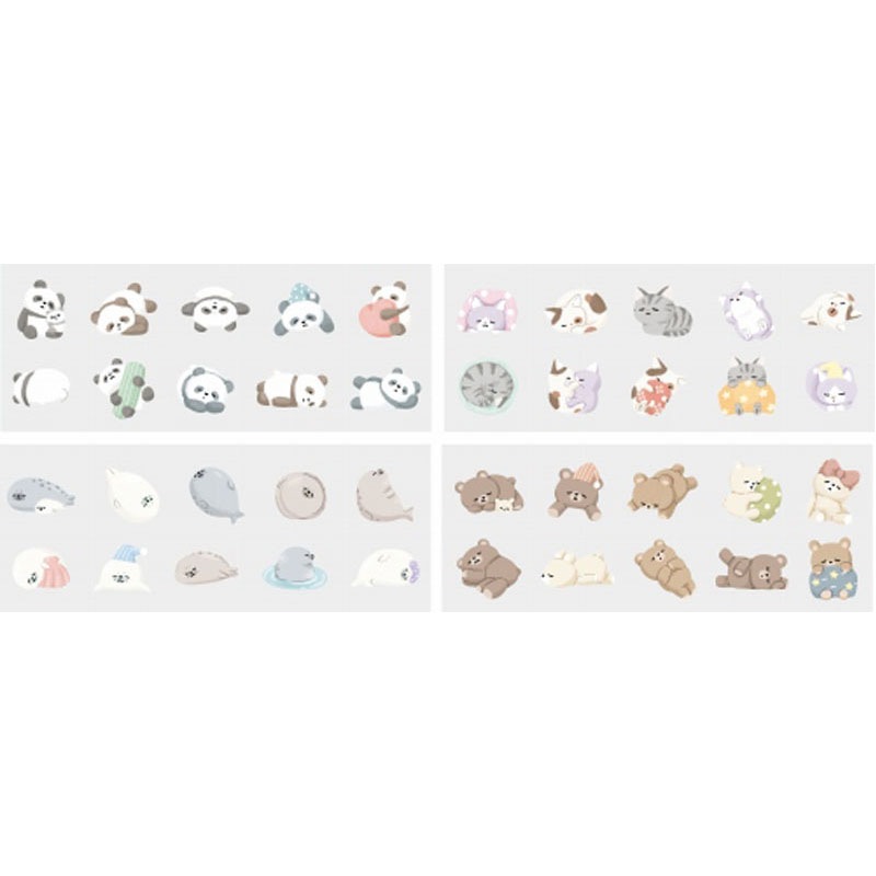 フレークシール 100P おやすみあにまる【公式】≪1個からお届け