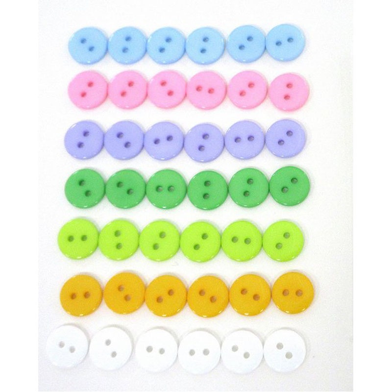 パーツ　ボタン　４２Ｐ　（パステル）