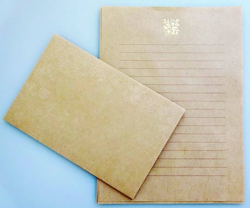 ナチュラルレターセット　フラワー