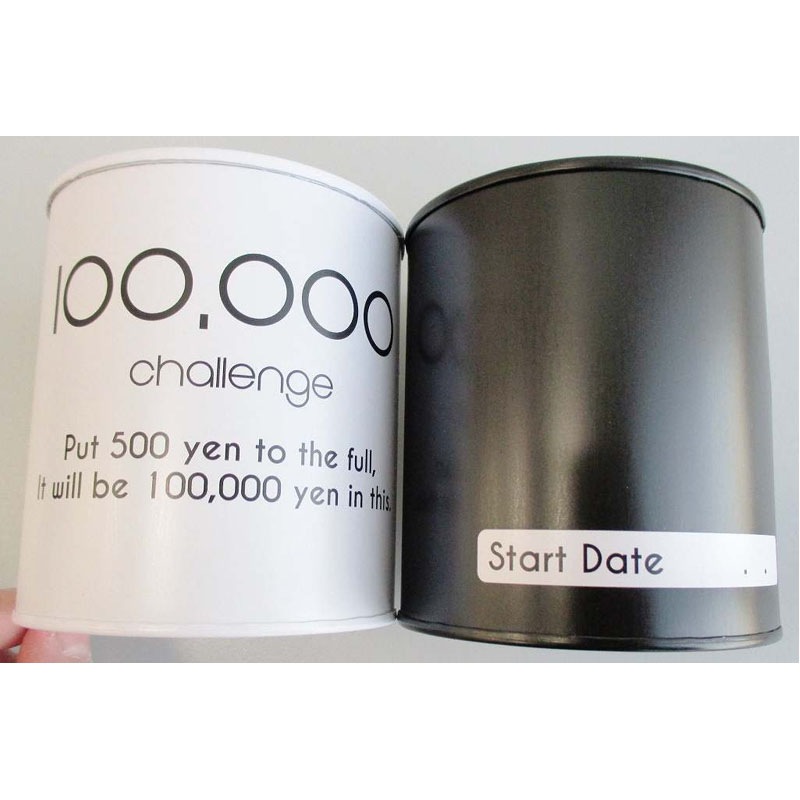 缶バンク　１０万円　モノトーン