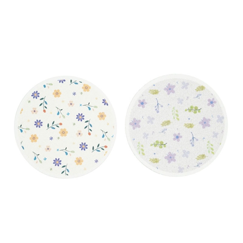 水で膨らむキッチンスポンジ　花柄