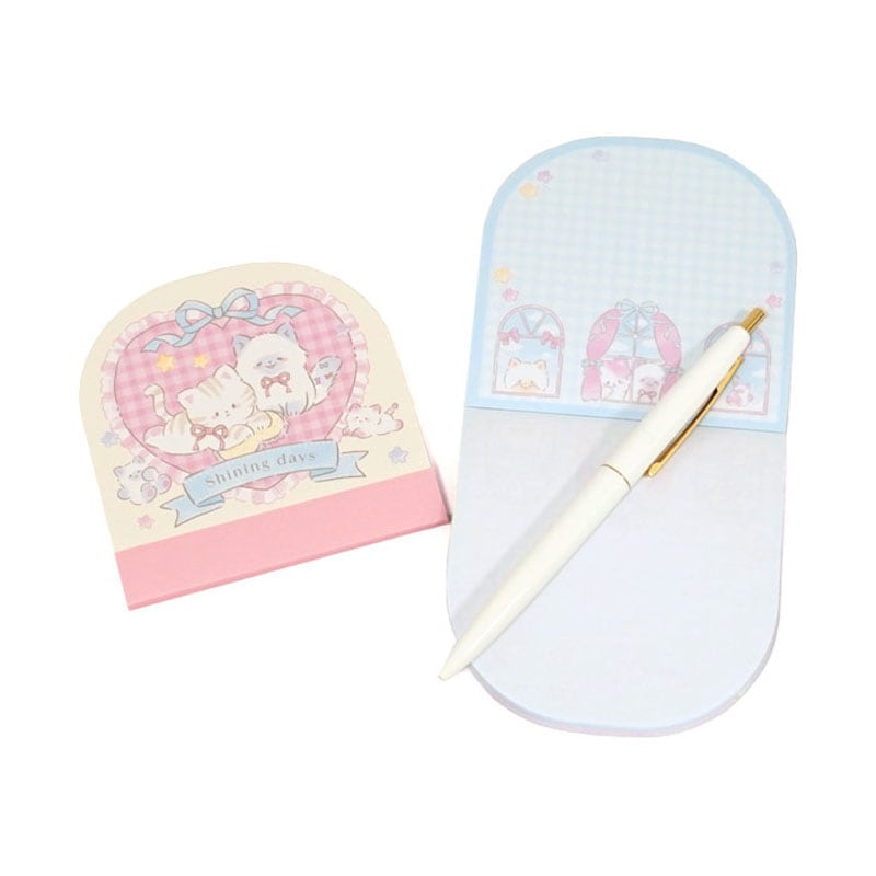 ダイカットメモ帳 48枚 ふわふわ猫柄【公式】≪1個からお届け≫Can