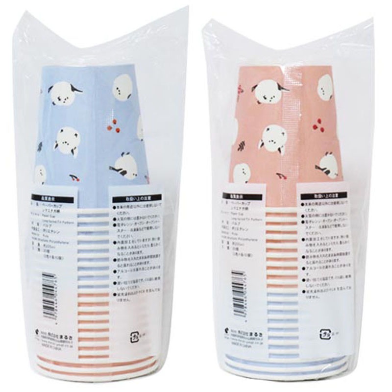 ペーパーカップ　シマエナガ柄　２０５ｍｌ