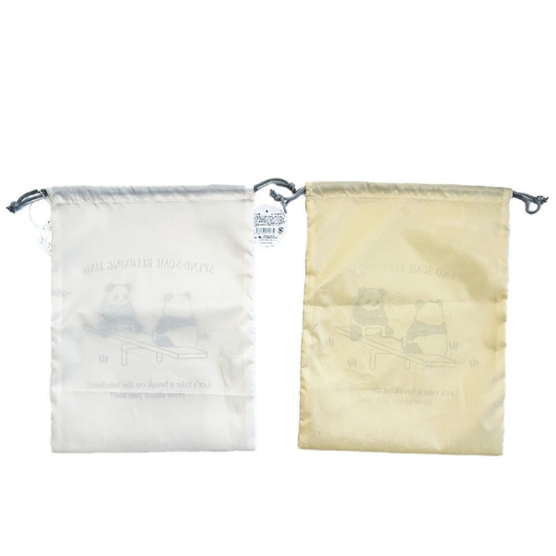 ポリエステル巾着袋　パンダ柄