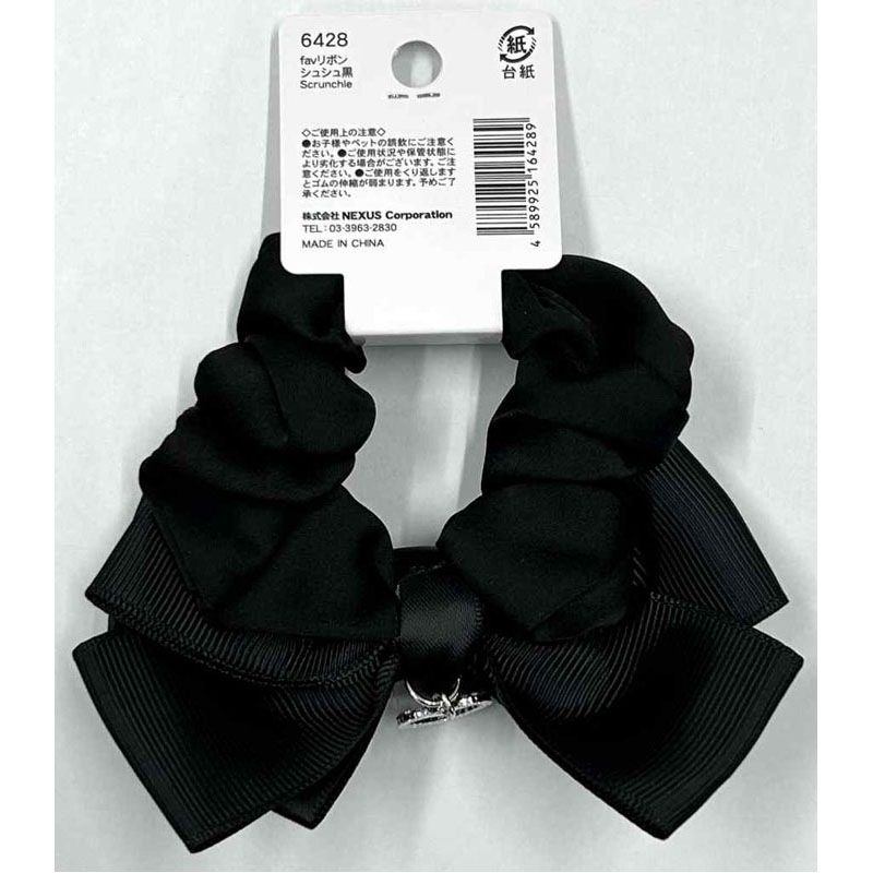 ｆａｖ　リボンシュシュ　黒