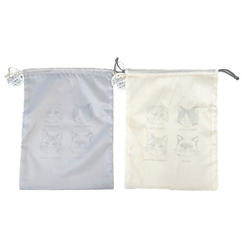 ポリエステル巾着袋　猫柄