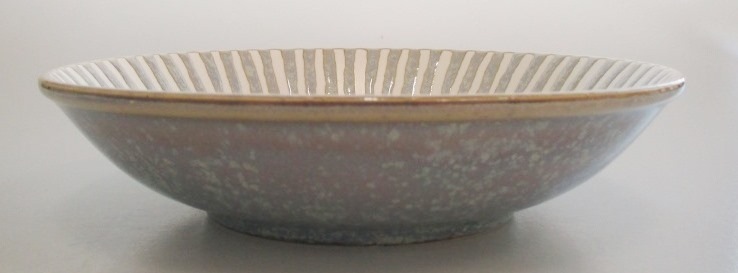 撥水十草グレー　１７ＣＭ浅鉢