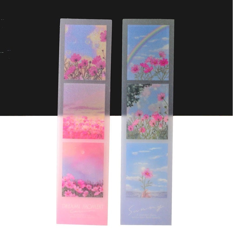 フォトグレイ風シール　コスモスの花
