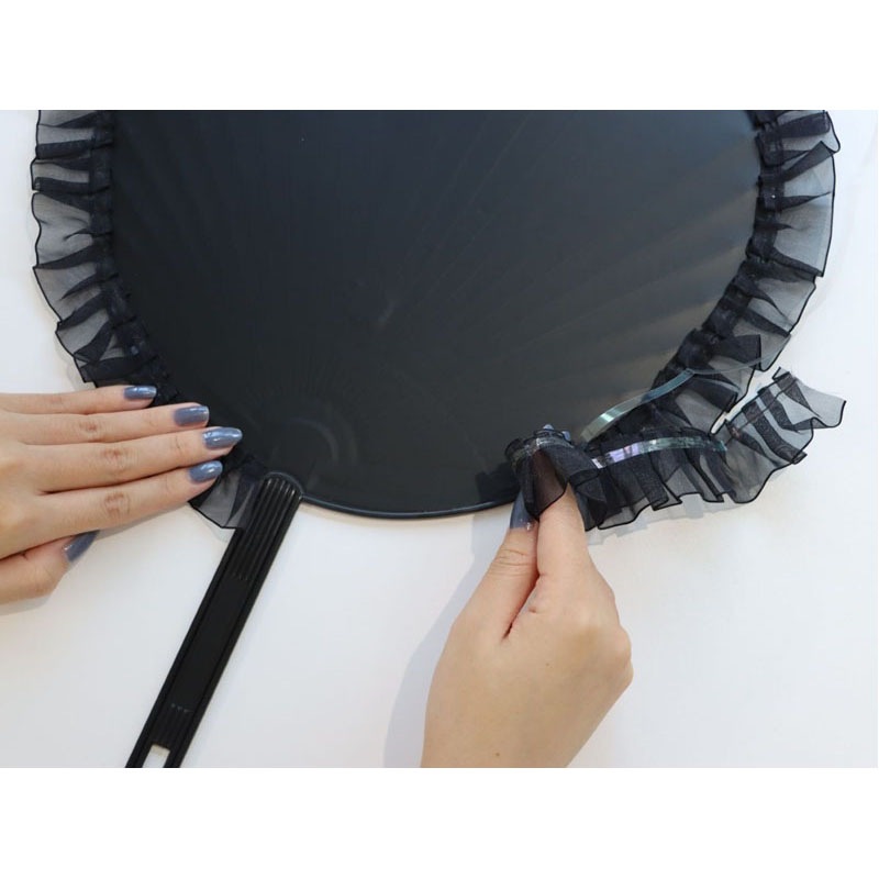 両面テープ付リボン　ブラック