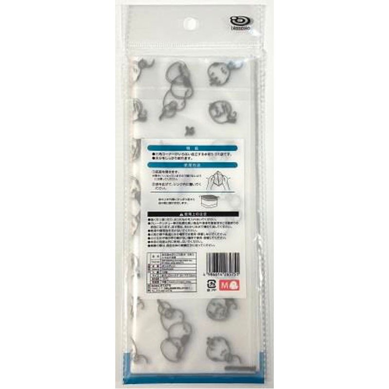 自立型水切りゴミ袋Ｍ　１２枚シマエナガ柄