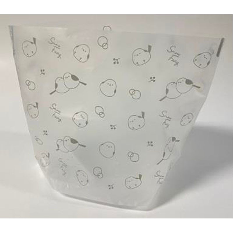 自立型水切りゴミ袋Ｍ　１２枚シマエナガ柄