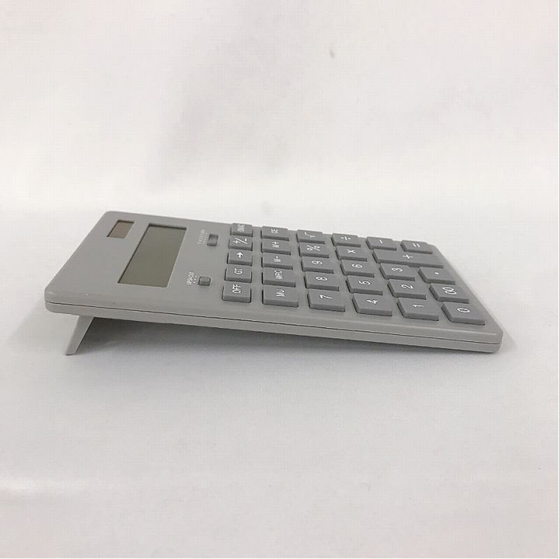 ソーラー付電卓 12桁 グレー【公式】≪1個からお届け≫Can☆Do