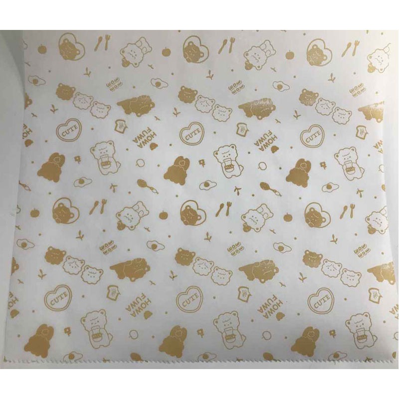 クッキングシート　約２５ｃｍ×２．５ｍ　クマ