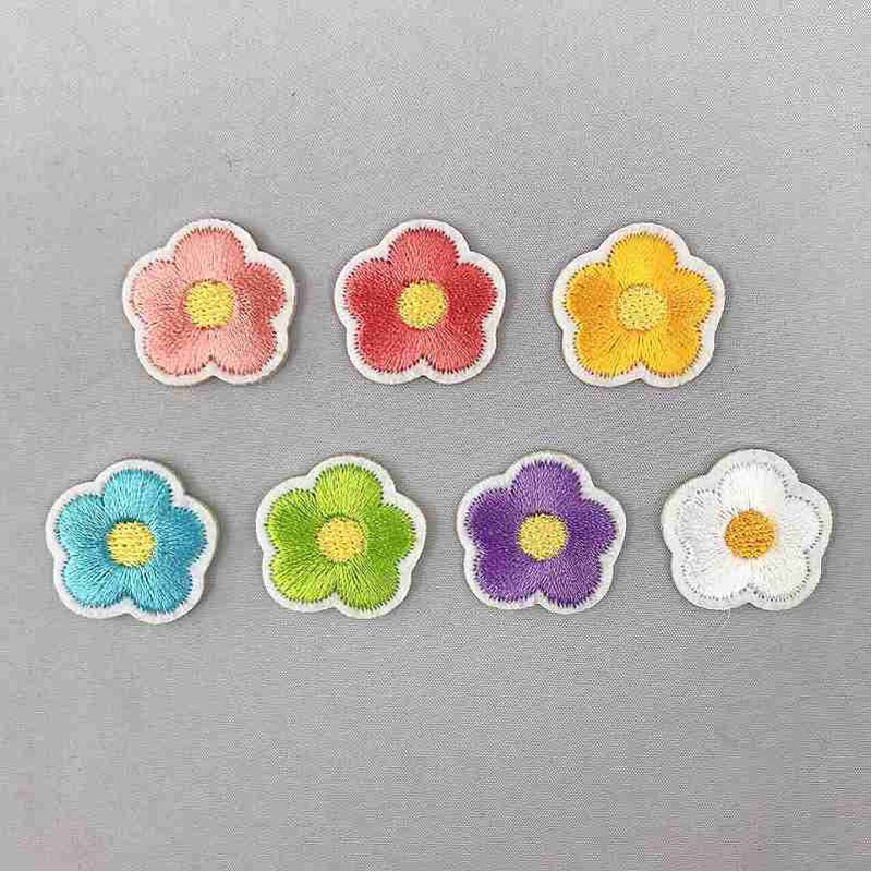刺繍ワッペンシール 7P フラワー【公式】≪1個からお届け≫Can☆Do