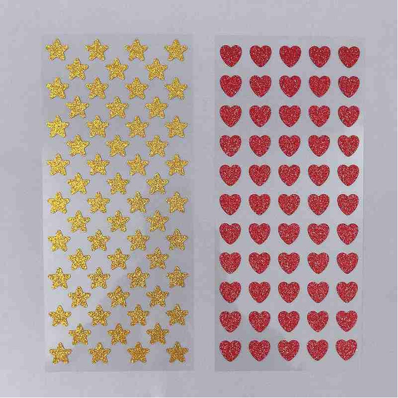 キラキラステッカー ハート／星【公式】≪1個からお届け≫Can☆Do