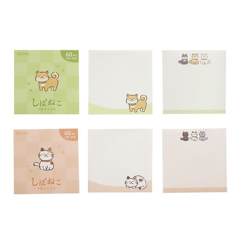 ブロックメモ　６０Ｐ　しばねこ