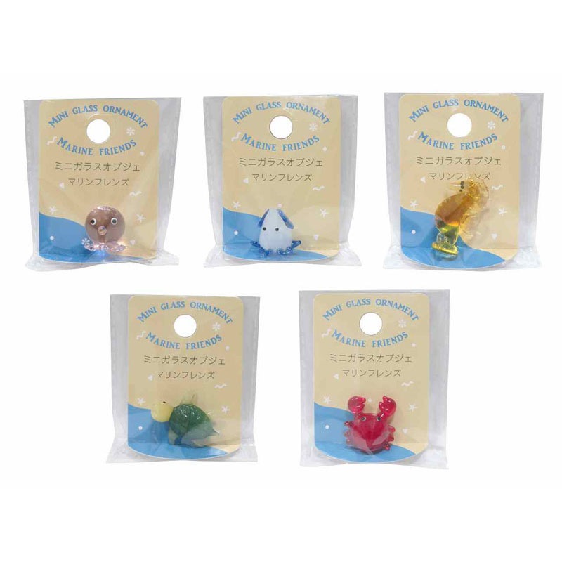 ミニガラスオブジェ　マリンフレンズ