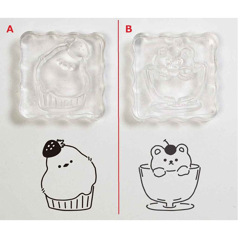 クリアスタンプ　Ｃ　シマエナガ＆ベア