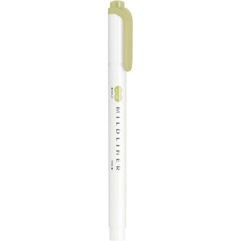 ゼブラ　マイルドライナー　オリーブ