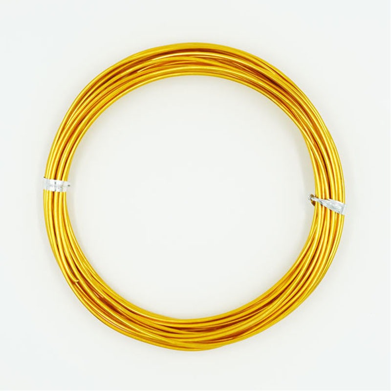 アルミ針金１．５ｍｍ×６．５ｍ　ゴールド