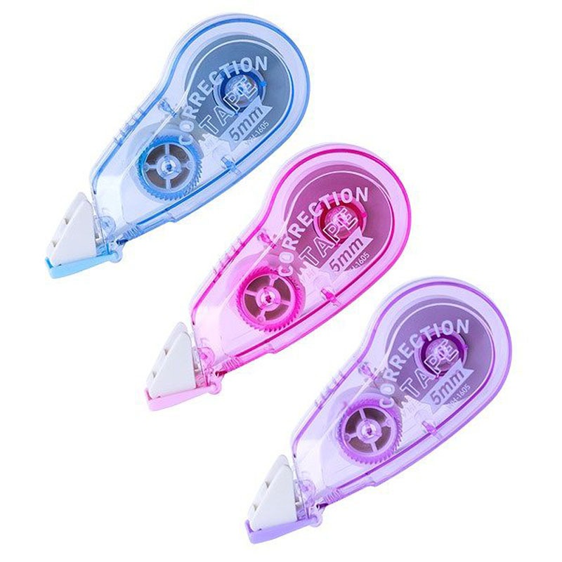 プラス修正テープ　５ＭＭ×８Ｍ巻　パステル色