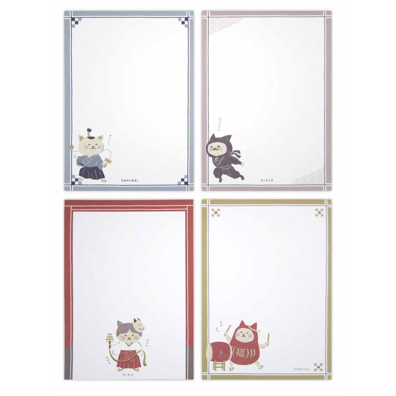 キャンドゥ　ジャパニーズスタイルねこ　クロスメモ クロスメモ ジャパニーズスタイルねこ 50枚【公式】≪1個から