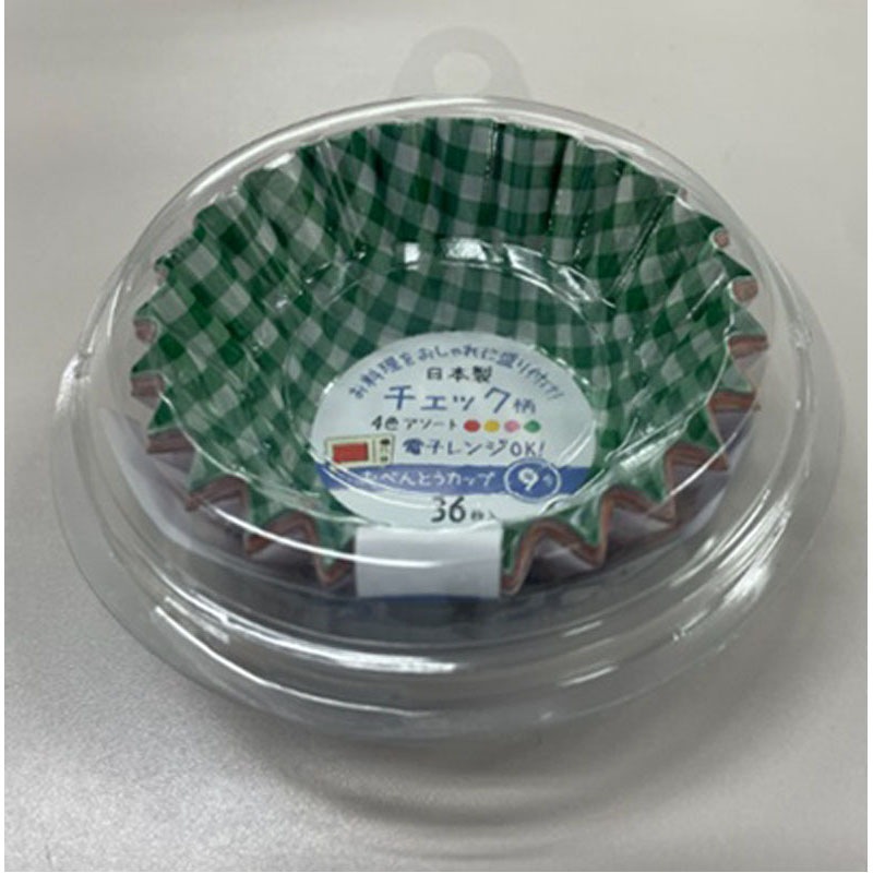 紙カップ　チェック柄９号　３６枚