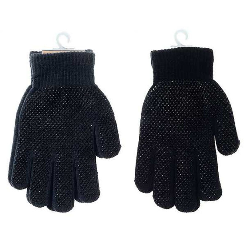 のびのび手袋　無地　すべり止め付