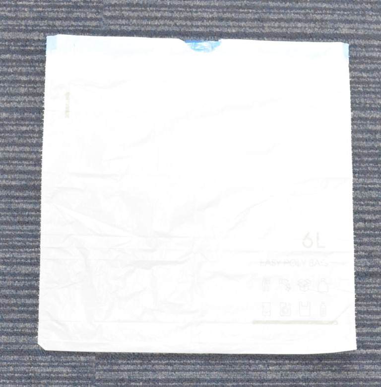 ひも付きイージーポリ袋６Ｌ　１５枚