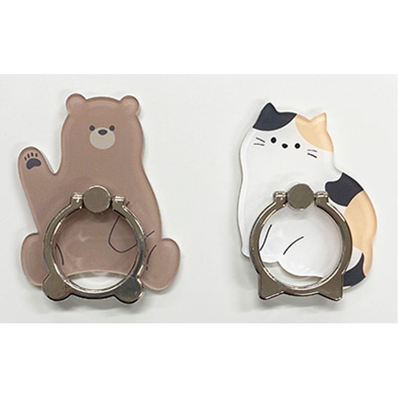 スマホリング　クマ・ネコ