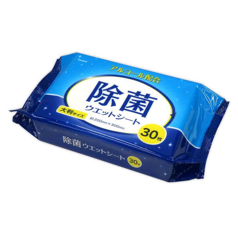 大判除菌ウェットアルコール配合　３０枚