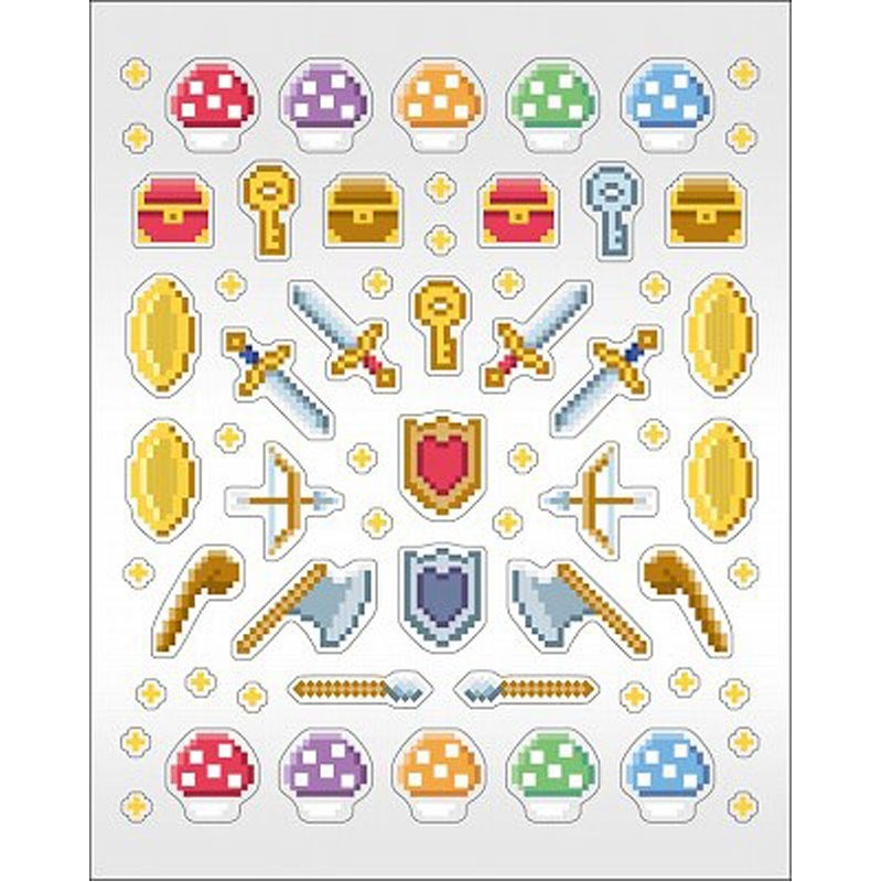 ピクセルアートネイルシールファンタジー【公式】≪1個からお