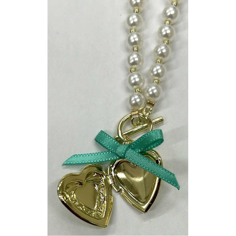 ｆａｖ　ロケット付ネックレス　緑