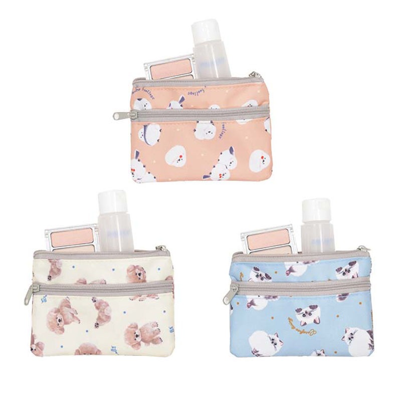 エブリィアニマル　Ｗファスナーコインケース