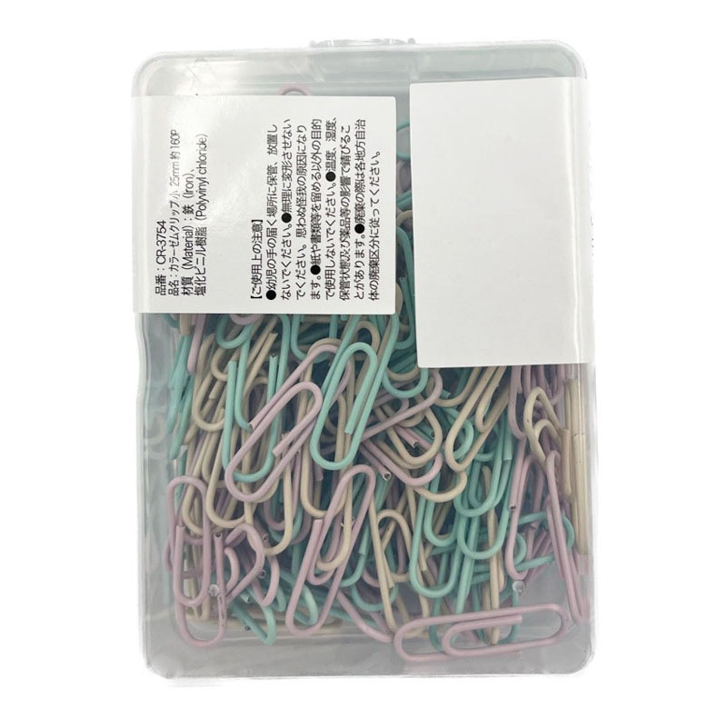 カラーゼムクリップ小25mm 160個入【公式】≪1個からお届け