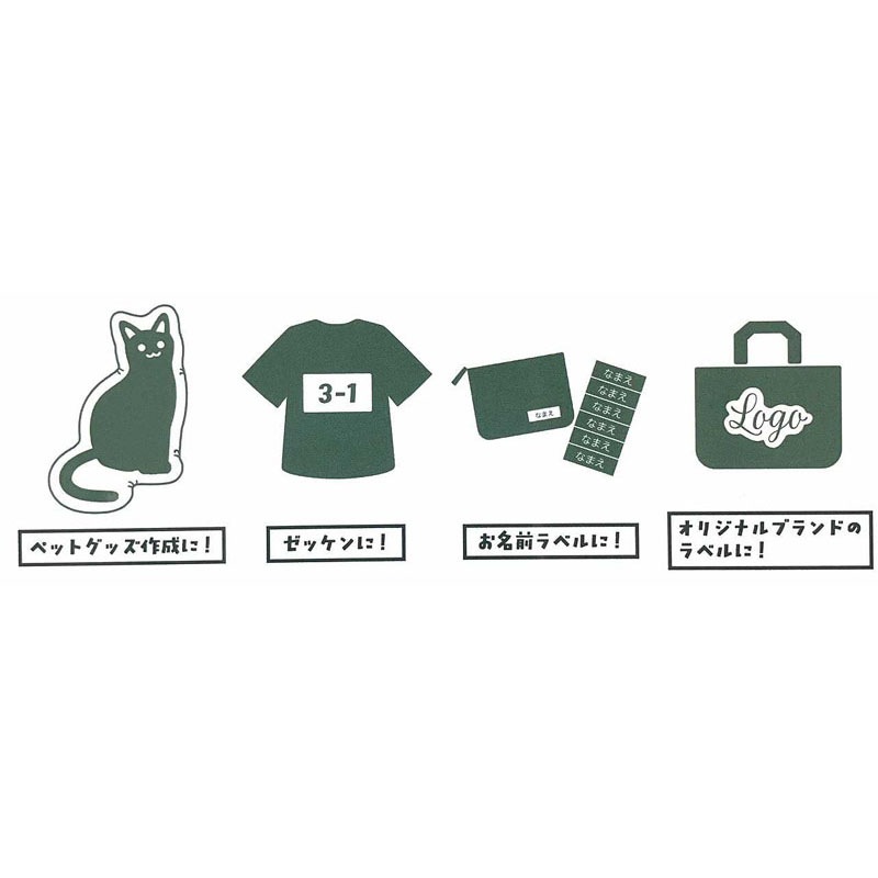 キレイに印刷できる布　ハガキ　縫い付け