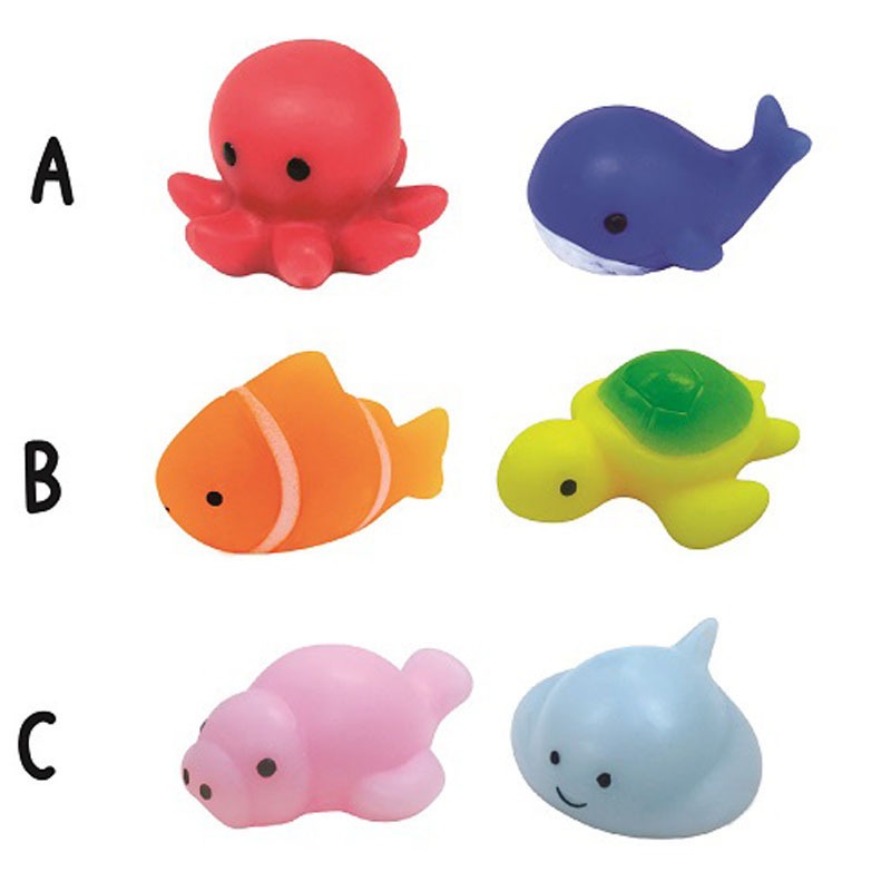 浮かぶプニプニますこっと ペッタンアニマル2P 水にうかべて遊ぼ