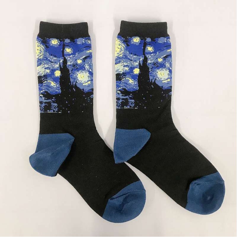 デザインソックス婦人　星月夜柄