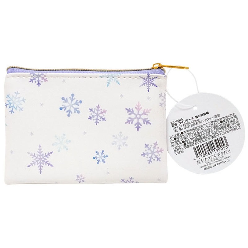 コインケース　雪の結晶柄
