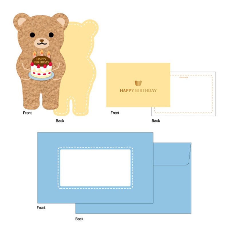 ギフトカード　ふわふわクマちゃん