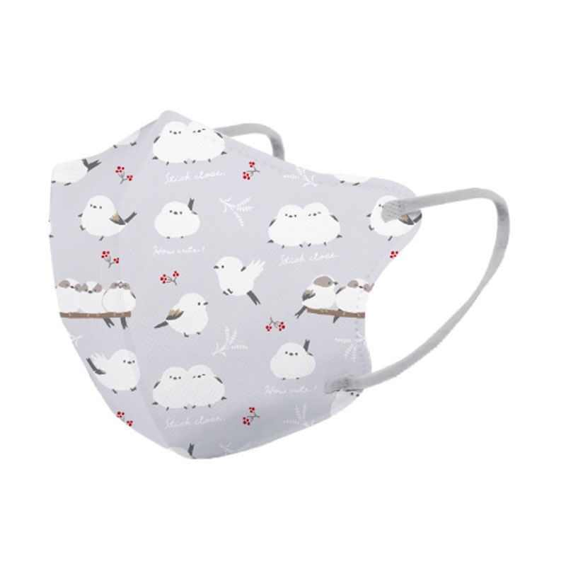 こども用立体マスク５Ｐふんわりシマエナガ