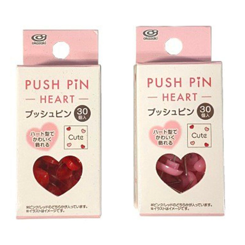 プッシュピンハート型　３０Ｐ